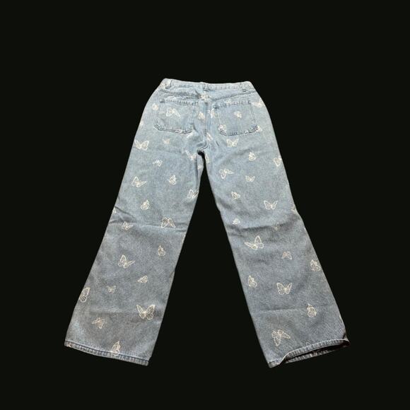Butterfly Bleached Denim High Waisted - Picture 3 of 6